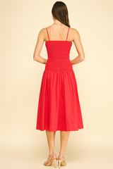 Charlie midi dress in red