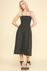 Charlie midi dress in black