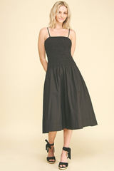 Charlie midi dress in black