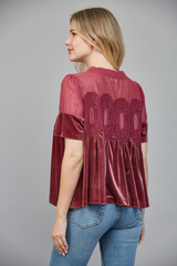 Lucy velvet top