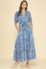 Leah maxi dress in blue