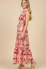 Kennedy maxi dress in red