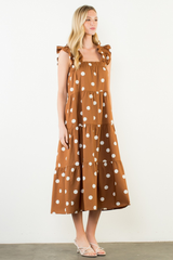 Alix dot midi in brown