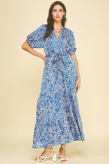 Leah maxi dress in blue