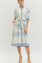 Lila palm print dress