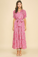 Leah maxi dress in pink