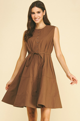 Lainey mini dress in brown