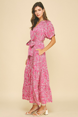 Leah maxi dress in pink