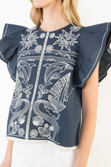Jenny top in navy
