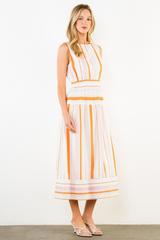 Cassie stripe midi