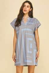 Grace mini dress in blue