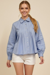 Lorainne blouse in blue