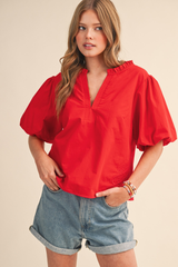 Eve top in red