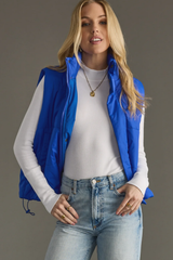 Bryna puff vest in blue
