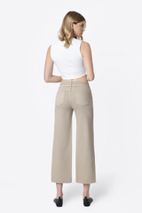 Ava crop denim in taupe