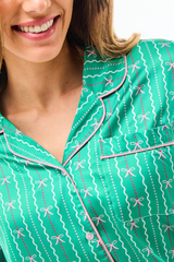 Gabby bow sik PJ top