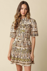 Remi paisley mini dress