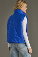 Bryna puff vest in blue