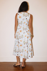Megyn cafe print dress