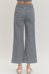 Bailey gingham pant in navy