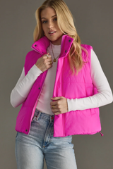 Bryna puff vest in pink