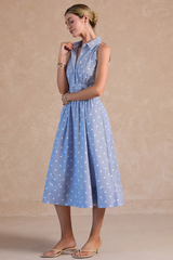 Blair star print midi dress