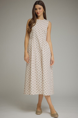 Mabel polka dot midi dress