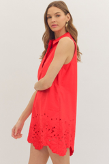 Maya mini dress in red