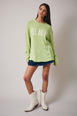 Beach sweater in green