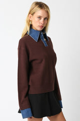 Becca layered collar knit pullover