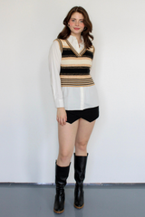 Letting Go Sweater Top in Beige