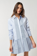 Lea Stripe Shirt Dress