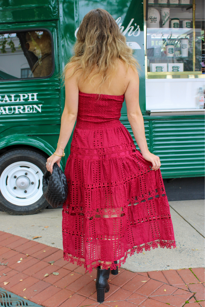 Safe Haven Midi Dress In Cherry Burgundy