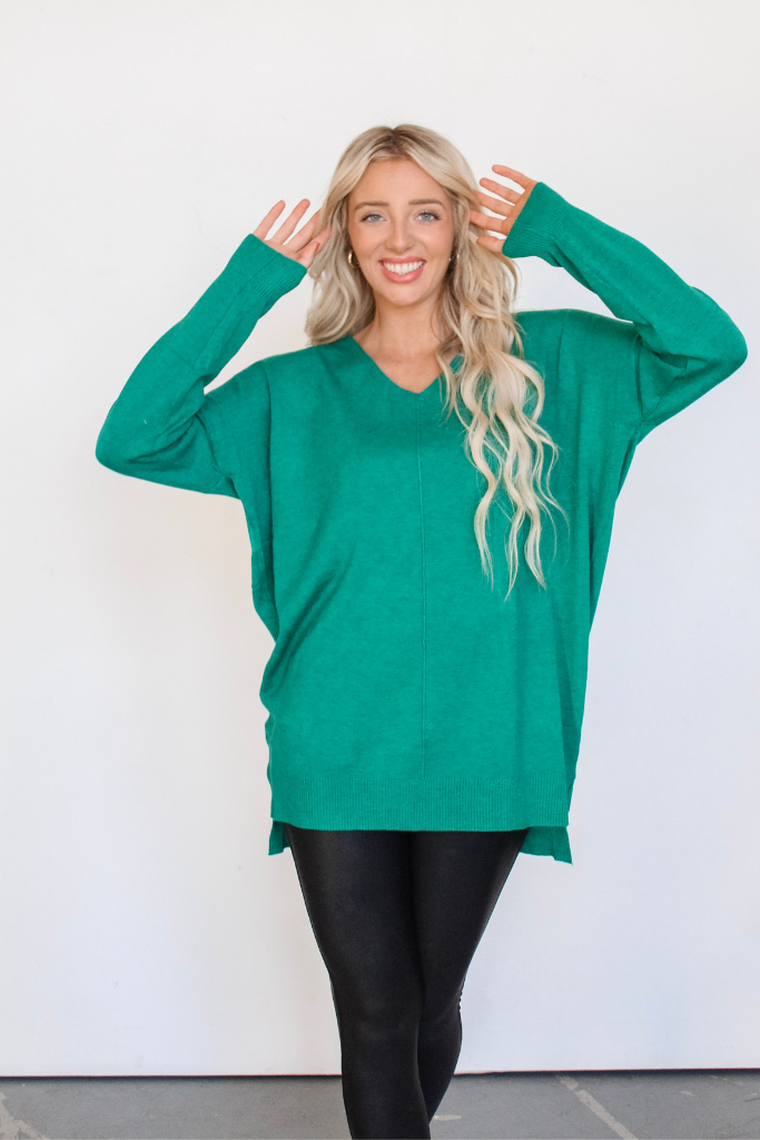 Dreamer Sweater in Heather Green