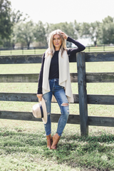 Perfect Shawl Vest in Cream