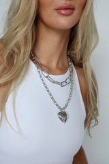 Love Club Chain Necklace in Silver