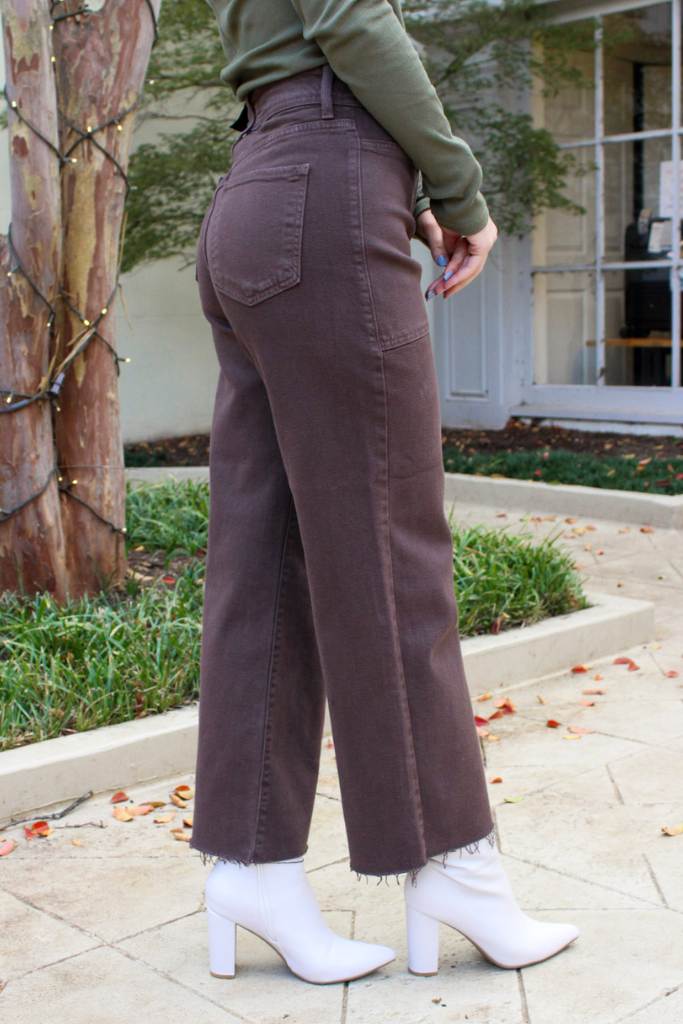 Dark Roast Utility Wide Leg Jean