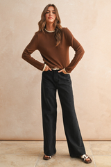 Leona Layered Top in Brown