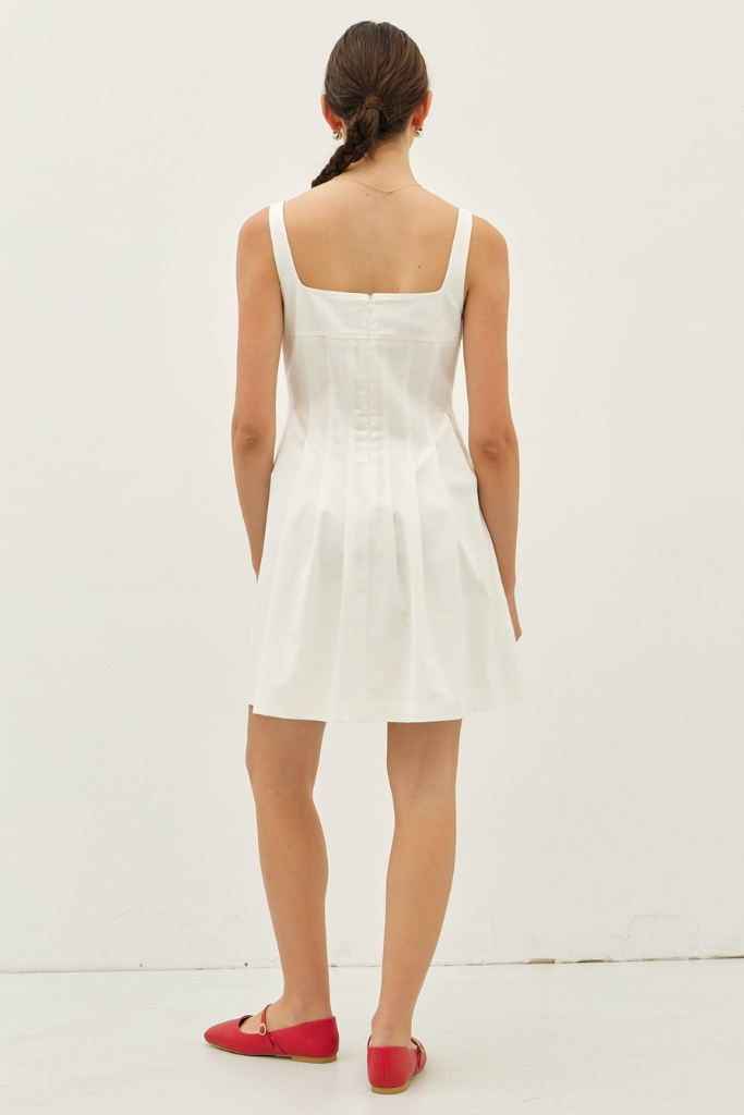 Emmeline Pleated Mini Dress