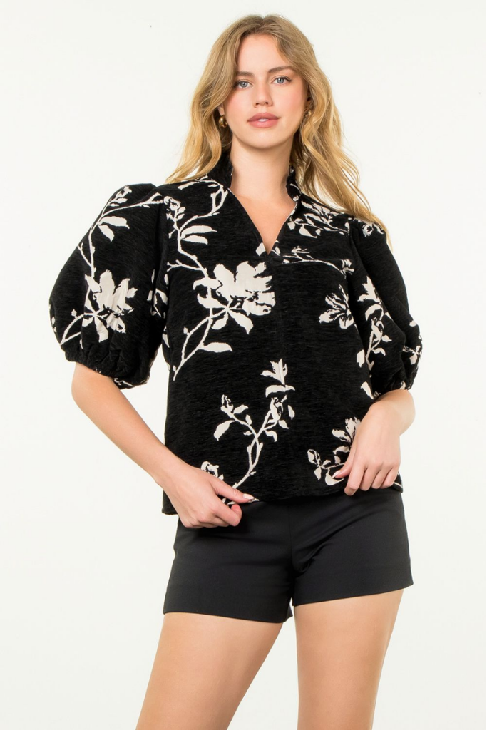 Peyton Floral Puff Sleeve Top