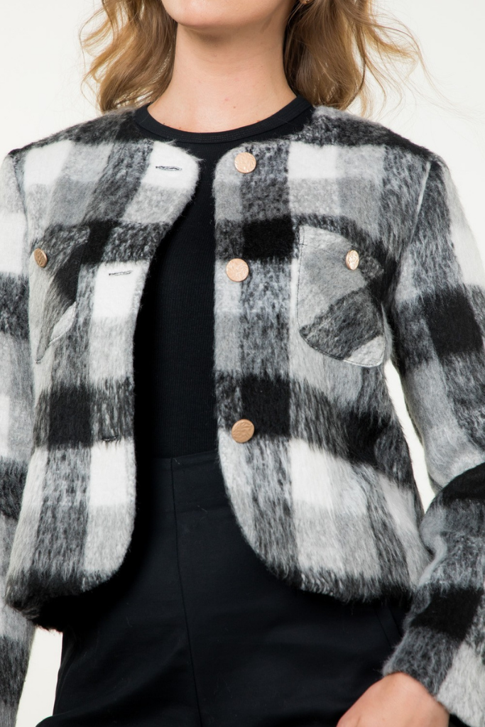 Eleanor Plaid Wool Jacket