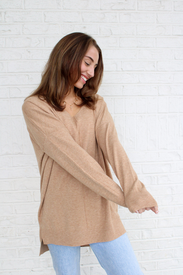 We're Dreaming Sweater in Heather Came