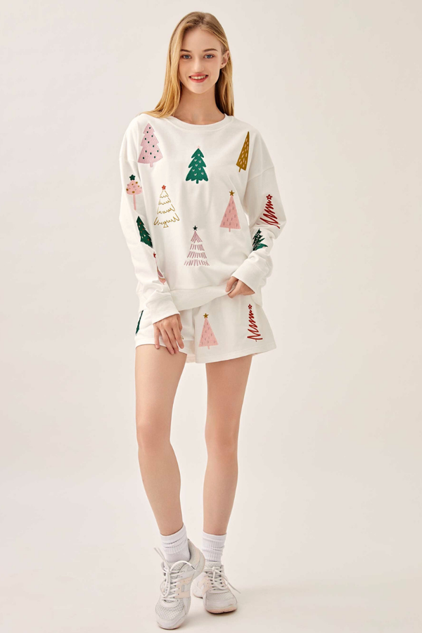 Oh Christmas Tree Embroidered Sweatshirt