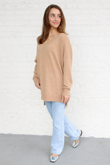 Dreamer Sweater in Heather Camel