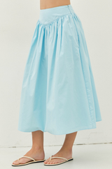 Anastasia Midi Skirt in Light Blue