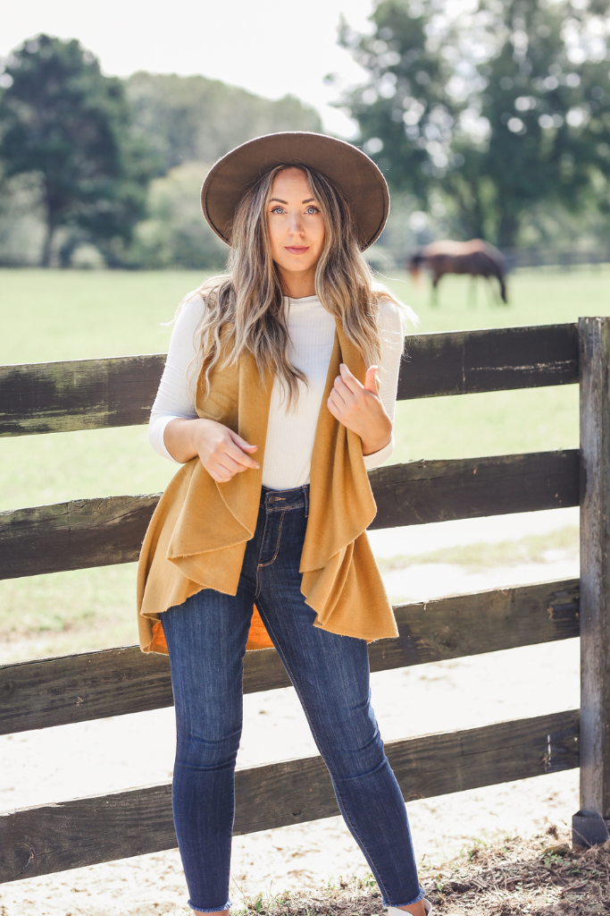 Perfect Shawl Vest in Mustard