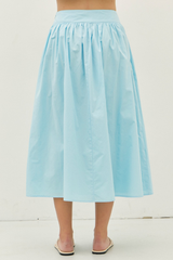 Anastasia Midi Skirt in Light Blue