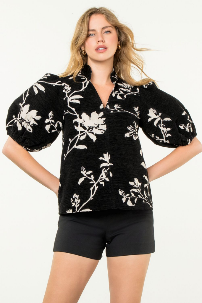 Peyton Floral Puff Sleeve Top