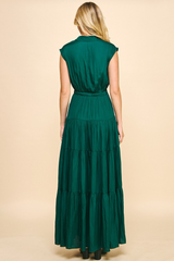 Hollins Sleeveless Satin Maxi Dress