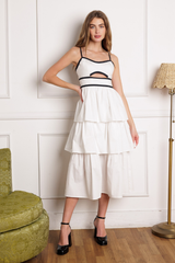 Katherine Cut Out Tiered Midi Dress